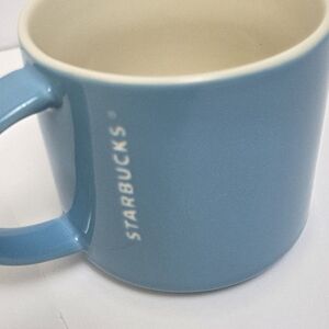 Starbucks Mug 2013 Aqua Blue Glossy Finish Off White Interior 14oz (414ml)
